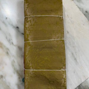 Olive Green Gold Zari semi silk