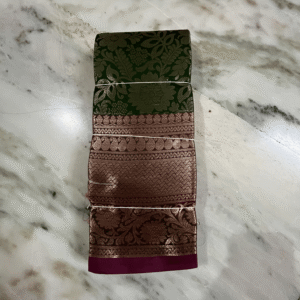 Royal Emerald floral weave Kanchipuram saree